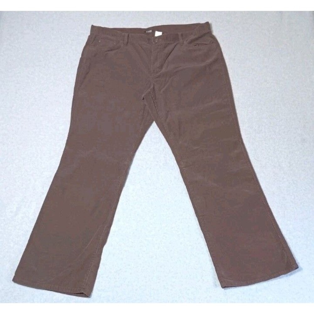 J Crew Wide Leg Flare Corduroy Pants Womens 14 Chocolate Brown Preppy Retro Y2K